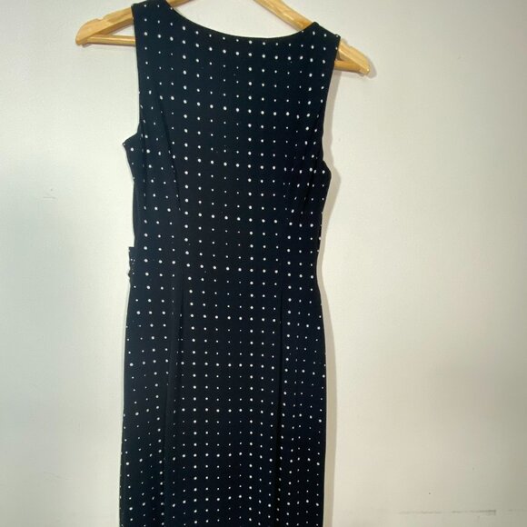 Nice Anne Taylor Dress - Black with White Polka Dots - S PETITE - Picture 3 of 8